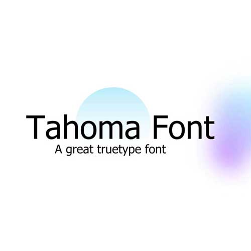 Tahoma Font Free Download